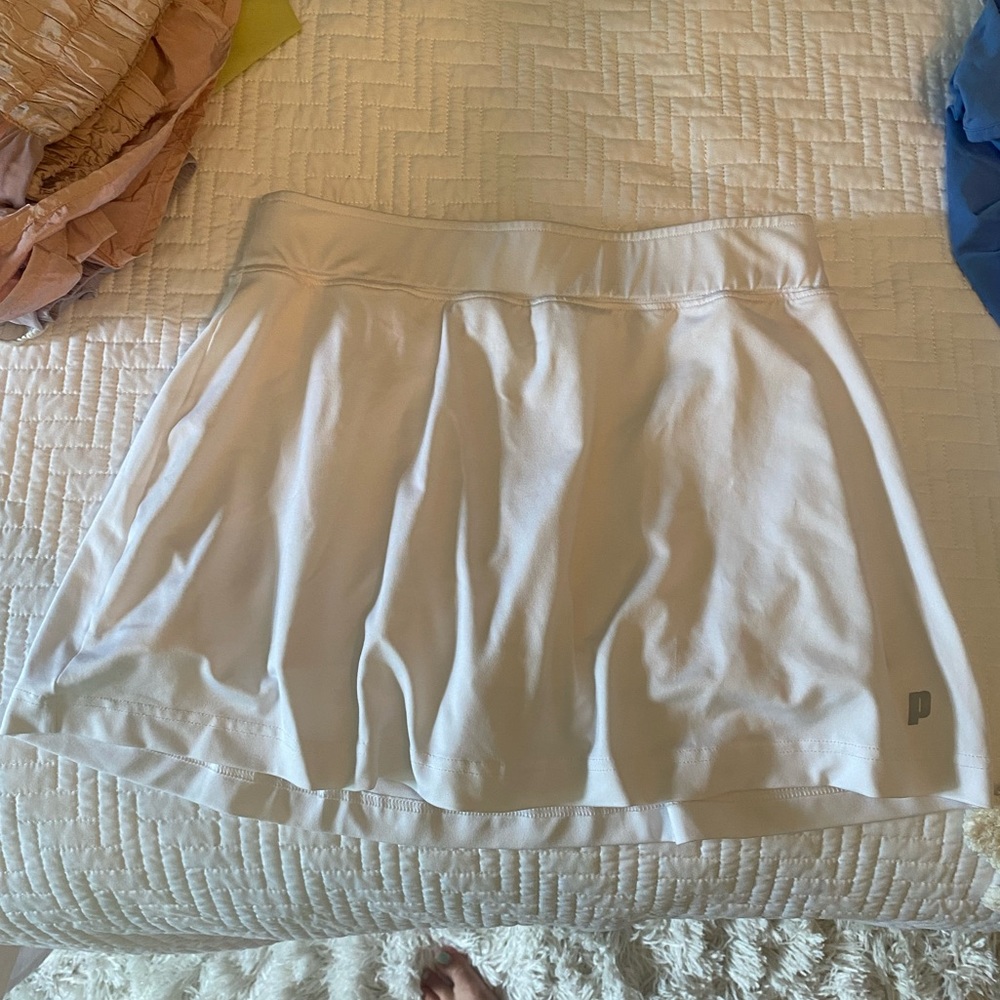 white tennis skirt